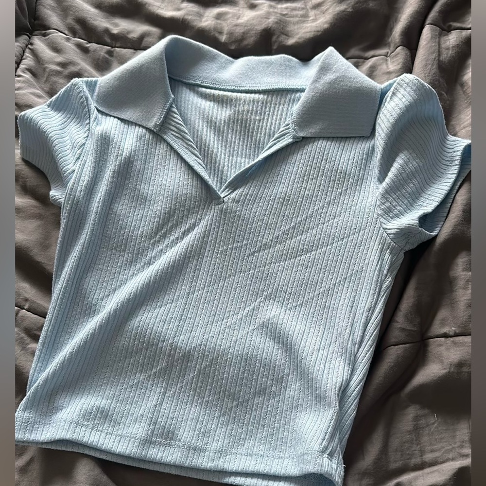 Cropped polo tee